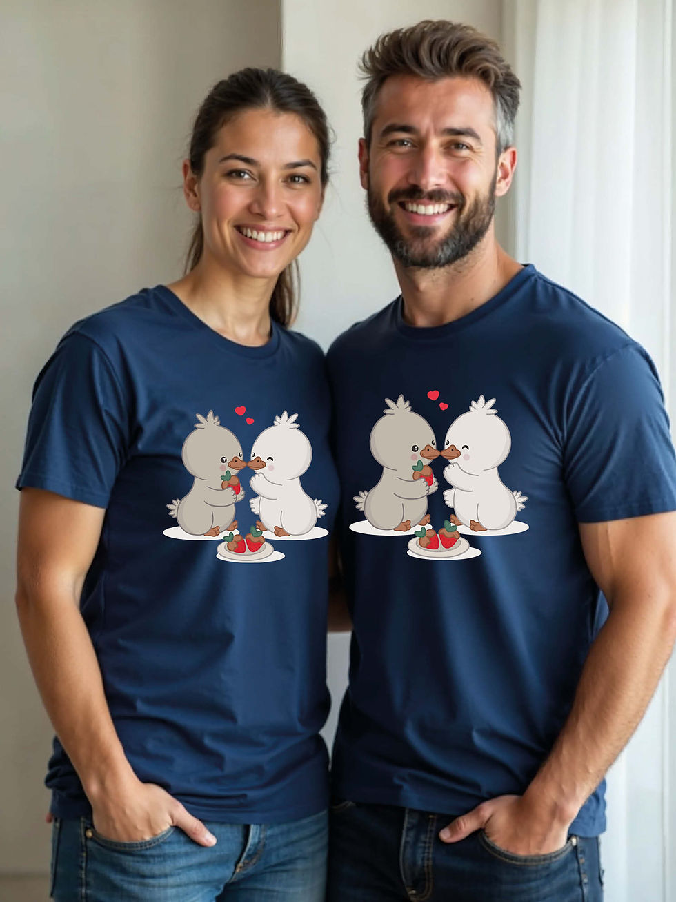 Cute Animal Couple Matching Tee Lovers Edition – Fast Delivery