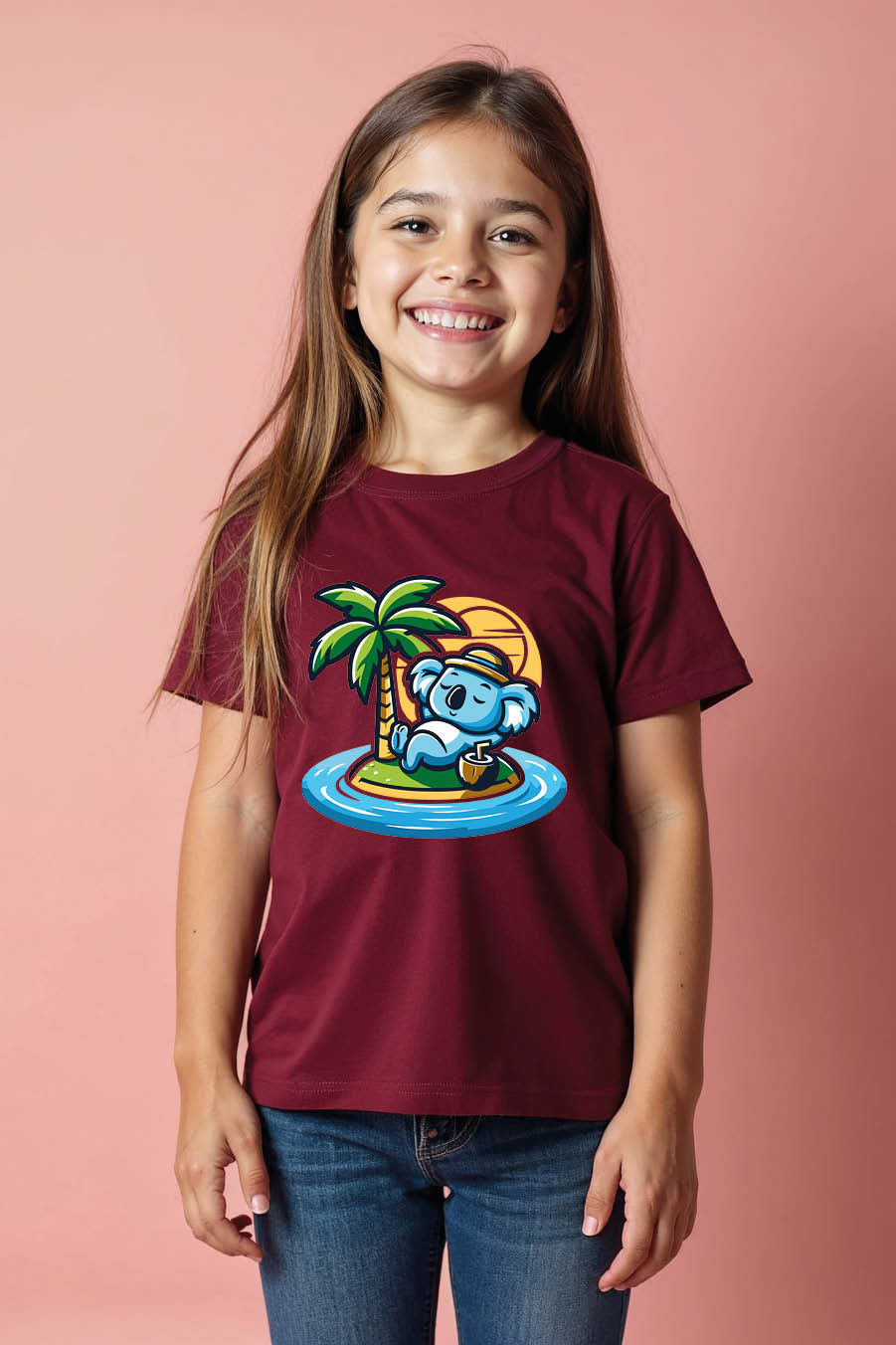 Thumbnail: Lazy Island Koala Comfortable Cool Kids T-Shirt – Graphic Print Design