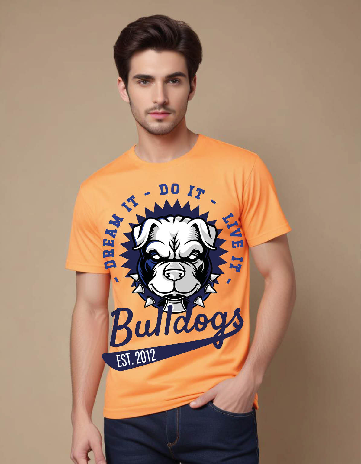 bulldogs mens printed graphic t shirt