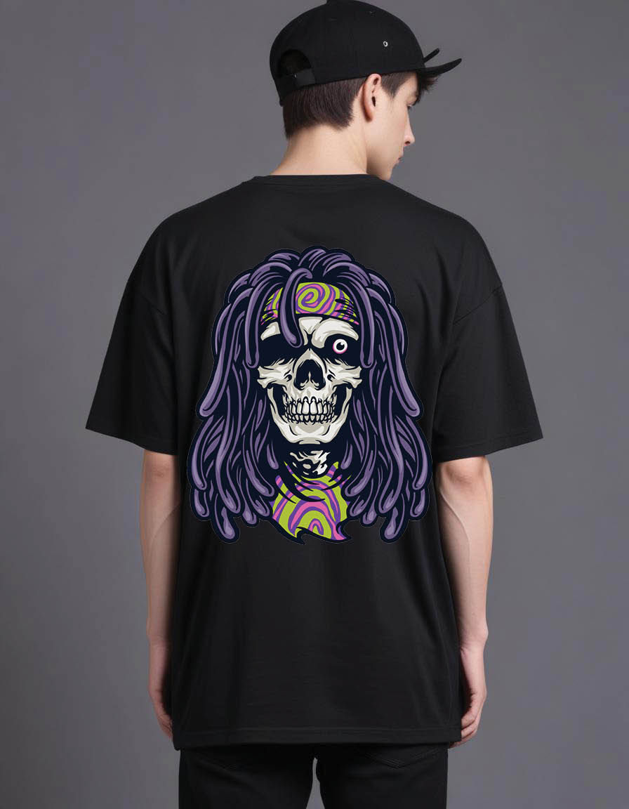 Thumbnail: skull rasta mens Oversized Printed t shirt