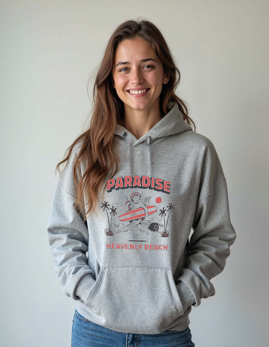 Thumbnail: paradise heavenly beach Unisex Graphic Printed Hoodies for mens & womens