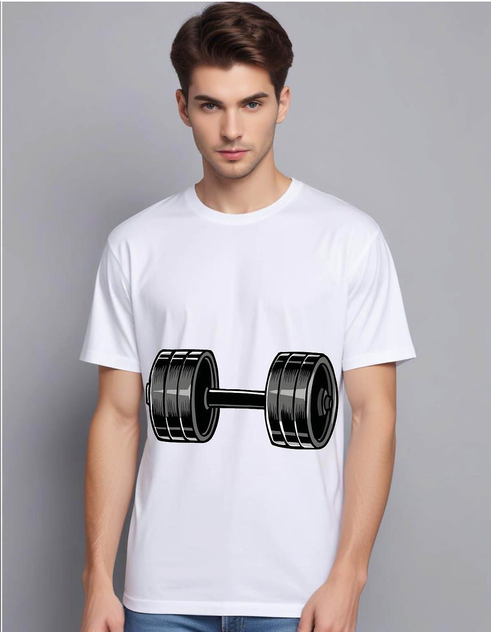 Thumbnail: gym dumbbell collection mens printed graphic t shirt