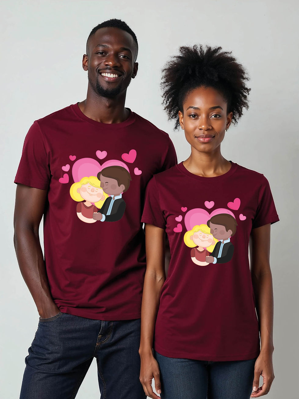 Thumbnail: Stylish Cartoon Couple T-Shirt Lovers Edition – Hot Deal