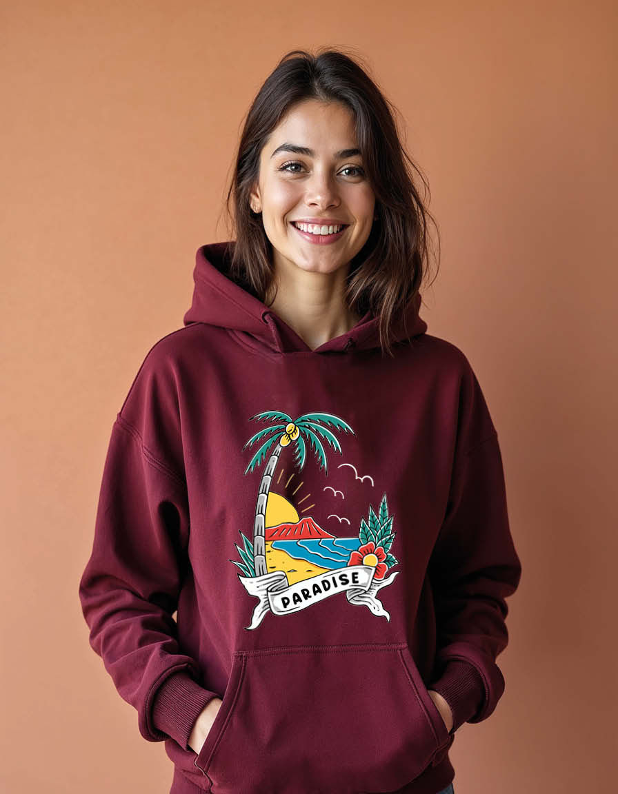 Thumbnail: paradise Classic Unisex Graphic Printed Hoodies for mens & womens