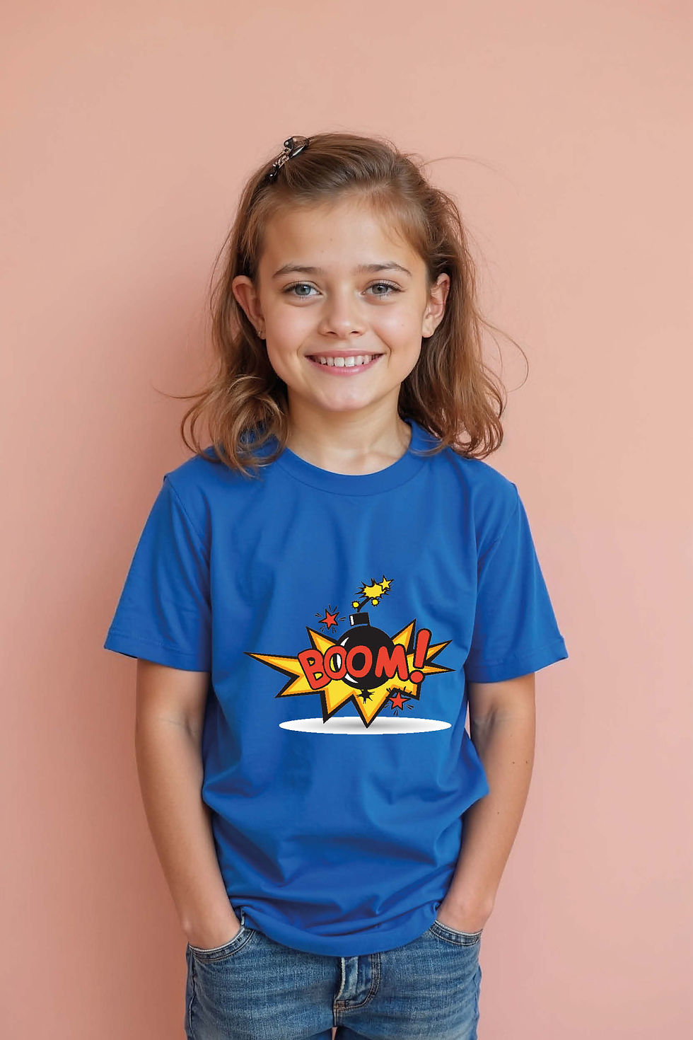 boom Stylish Printed T-Shirt for Boys & Girls – Typography Print design