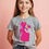 Thumbnail: Excited Pink Dragon Graphic Sweatshirt Playful Typography Print T-Shirt