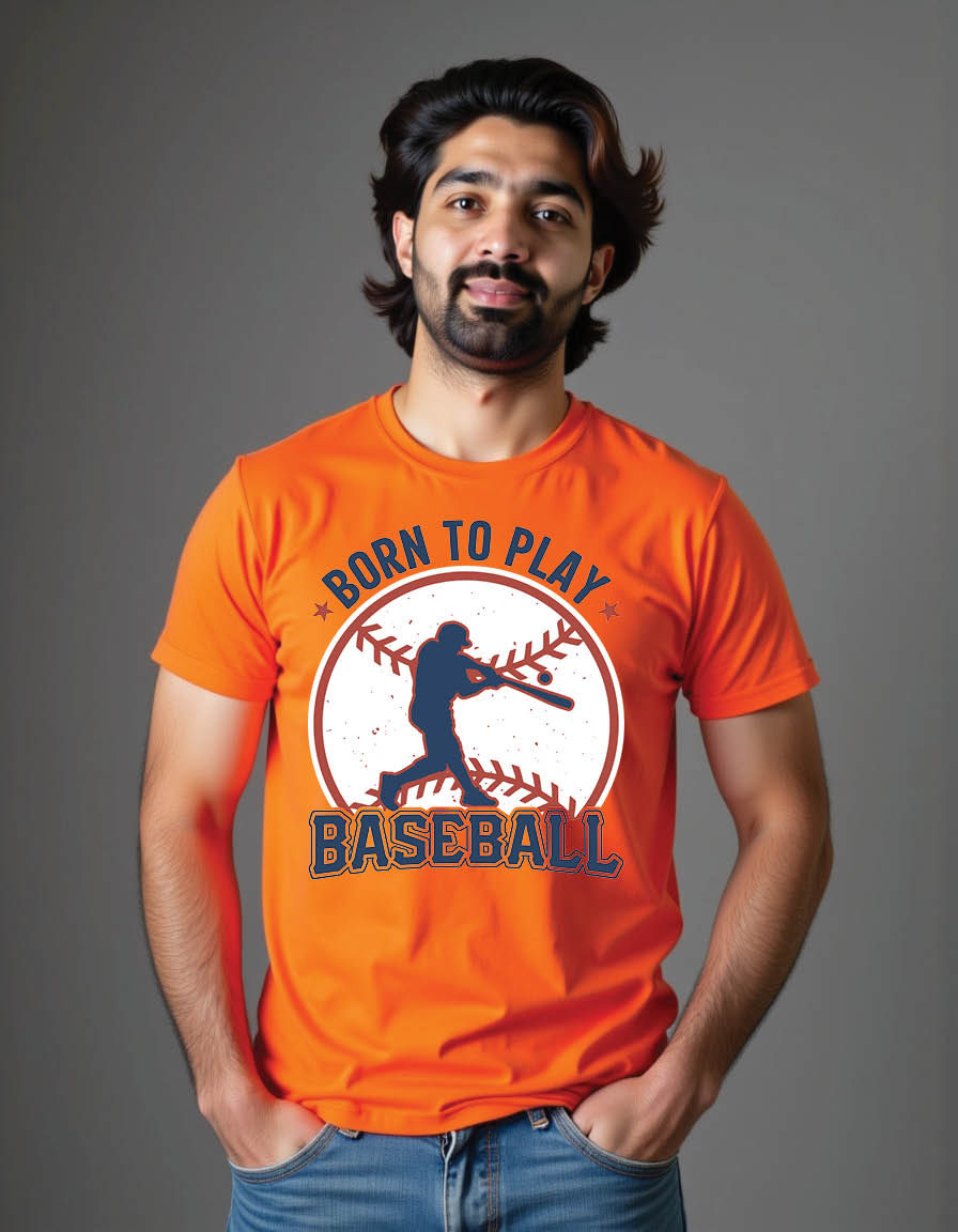 born play baseball mens printed graphic t shirt