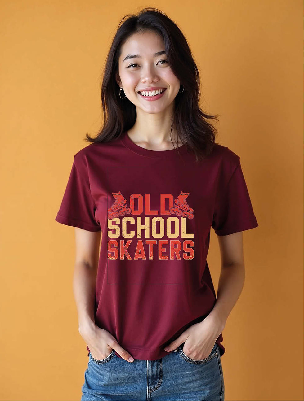 Thumbnail: Old school skaters Cool Women’s Printed T-Shirt – Sale
