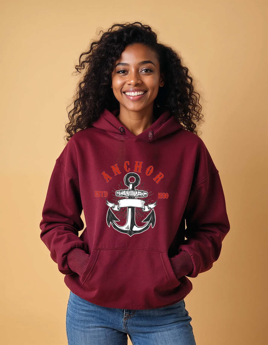 Thumbnail: anchor Stylish Unisex Printed Graphic Hoodies For Men & Women