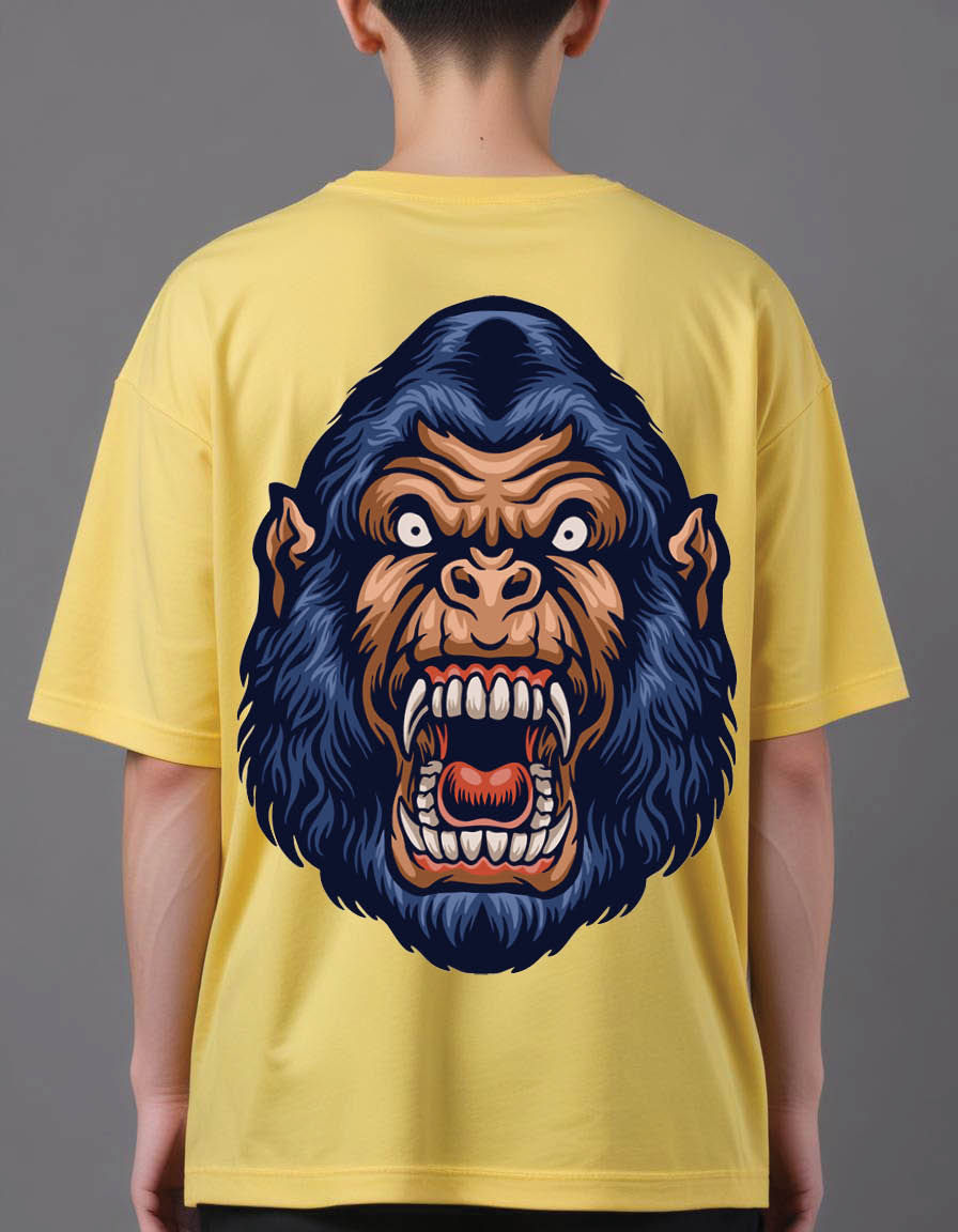 Thumbnail: angry gorilla head Mens Oversized Printed T shirt