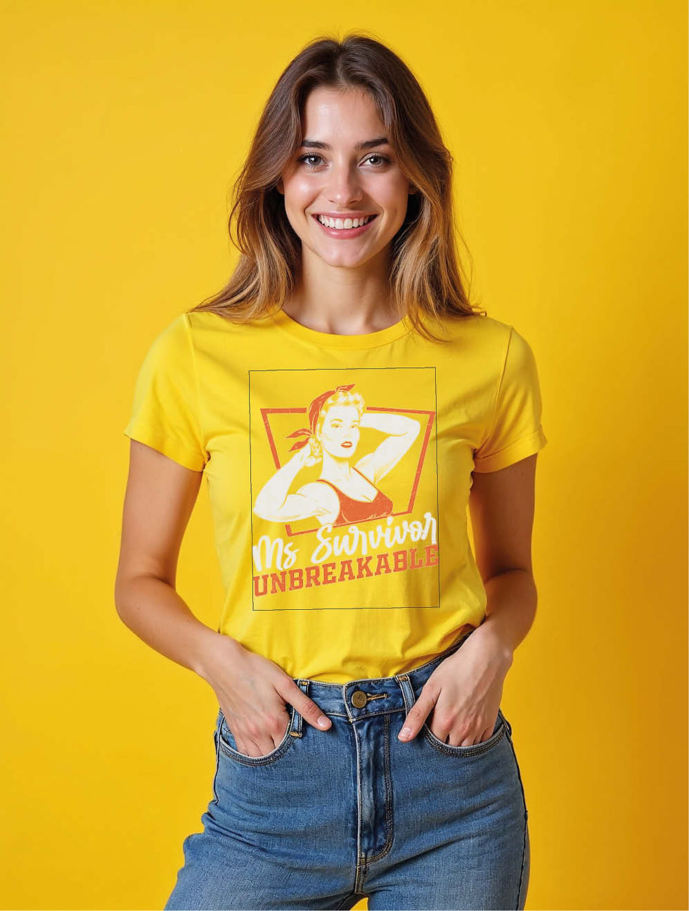 Thumbnail: ms ms survivor unbreakable Modern Women’s Typography T-Shirt – Fast Delivery