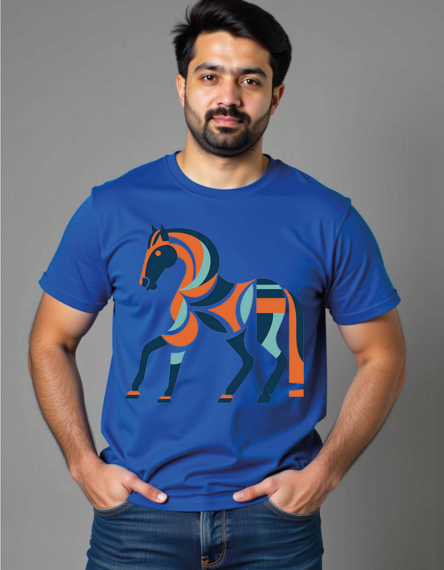 Thumbnail: horse pop art mens printed graphic t shirt