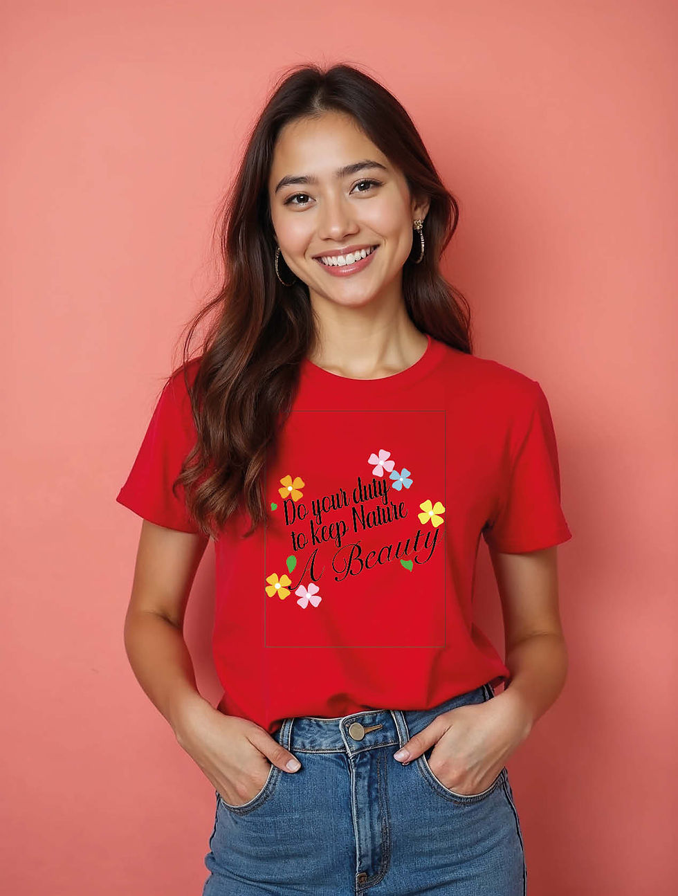 Thumbnail: do your duty to keep nature a beauty Urban Women’s Printed T-Shirt – Premium