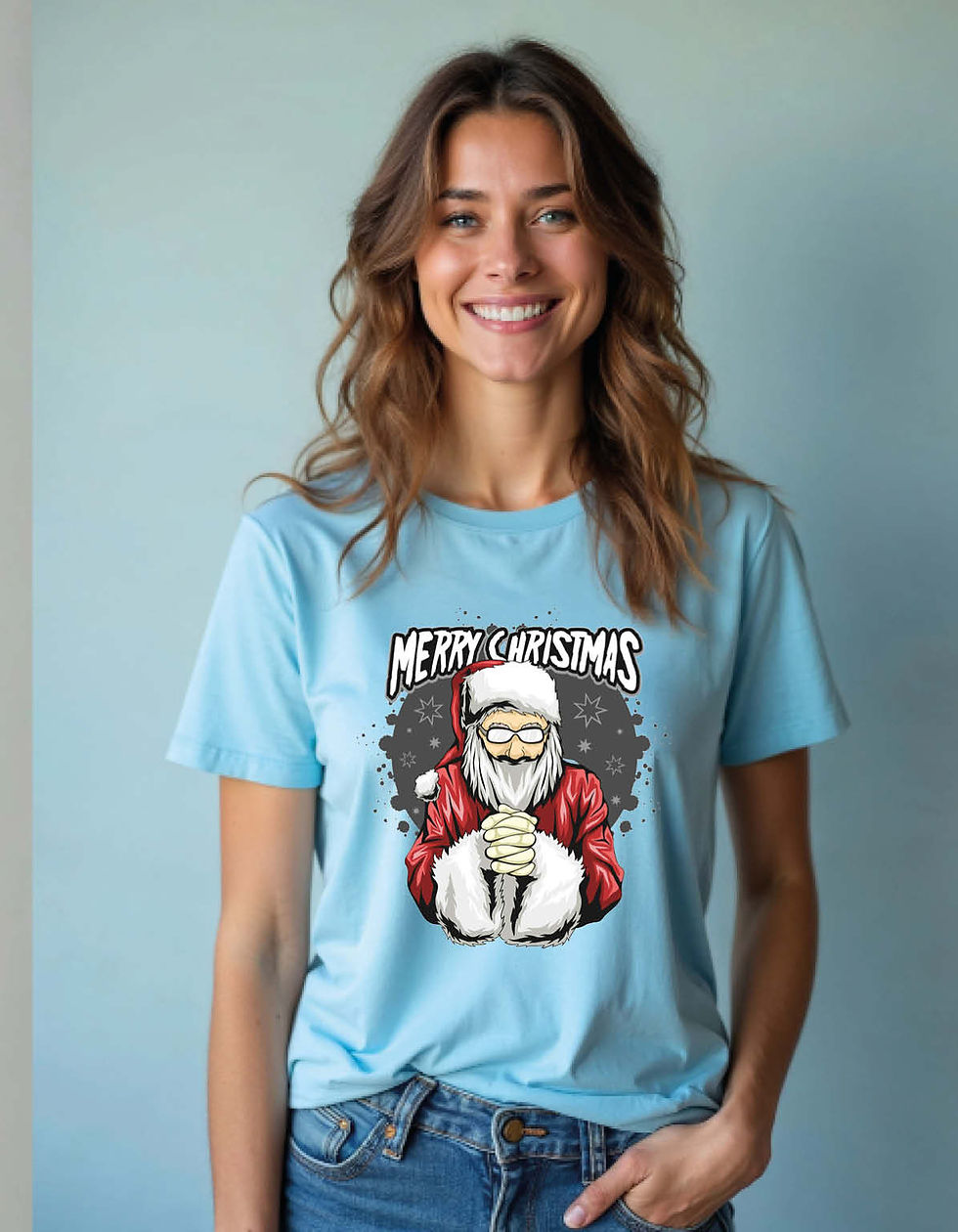 Thumbnail: Merry christmas Unisex Printed T-Shirt for All