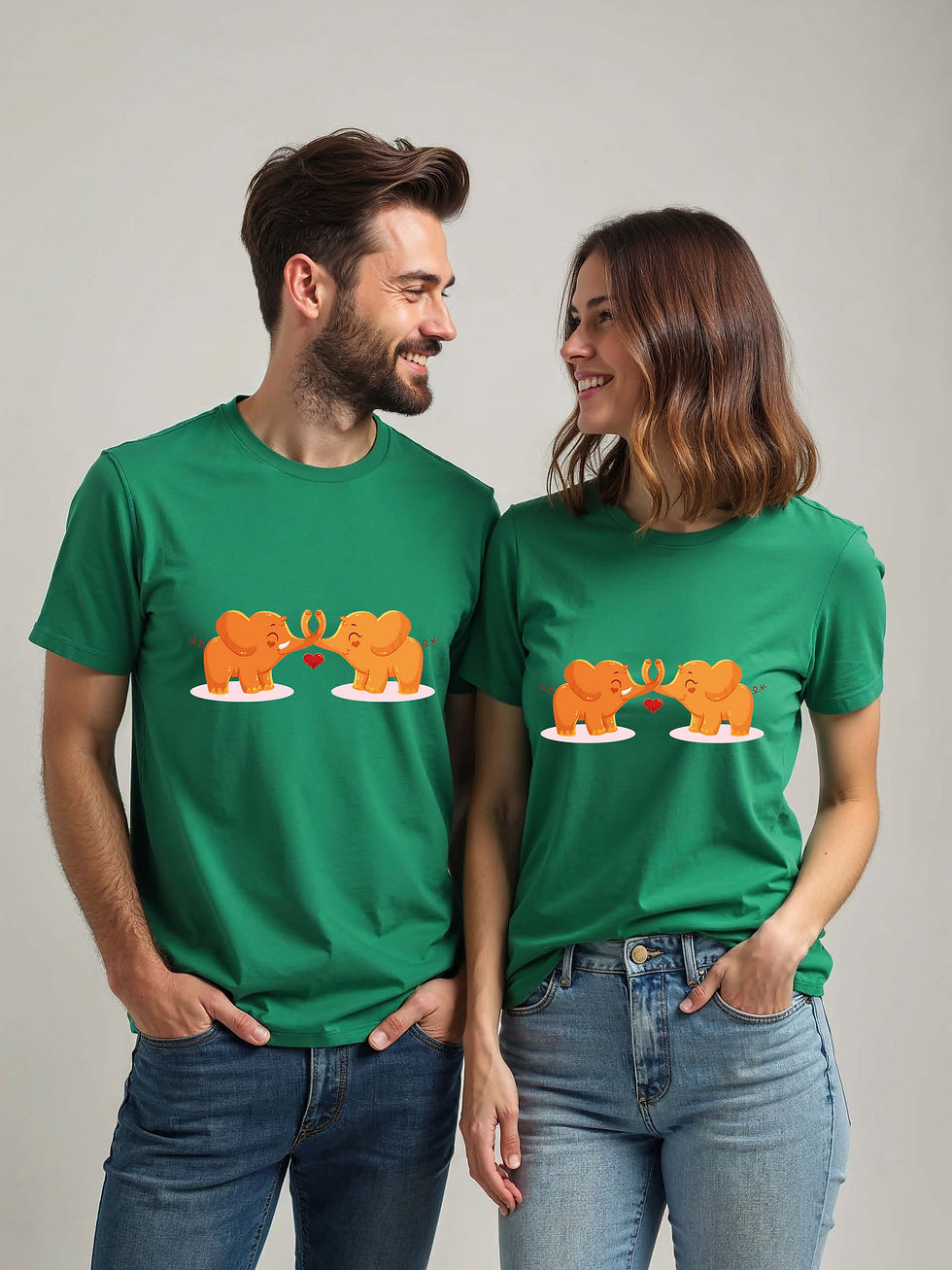 Thumbnail: Cute Cartoon Couple Matching Tee Lovers Edition – Fast Delivery