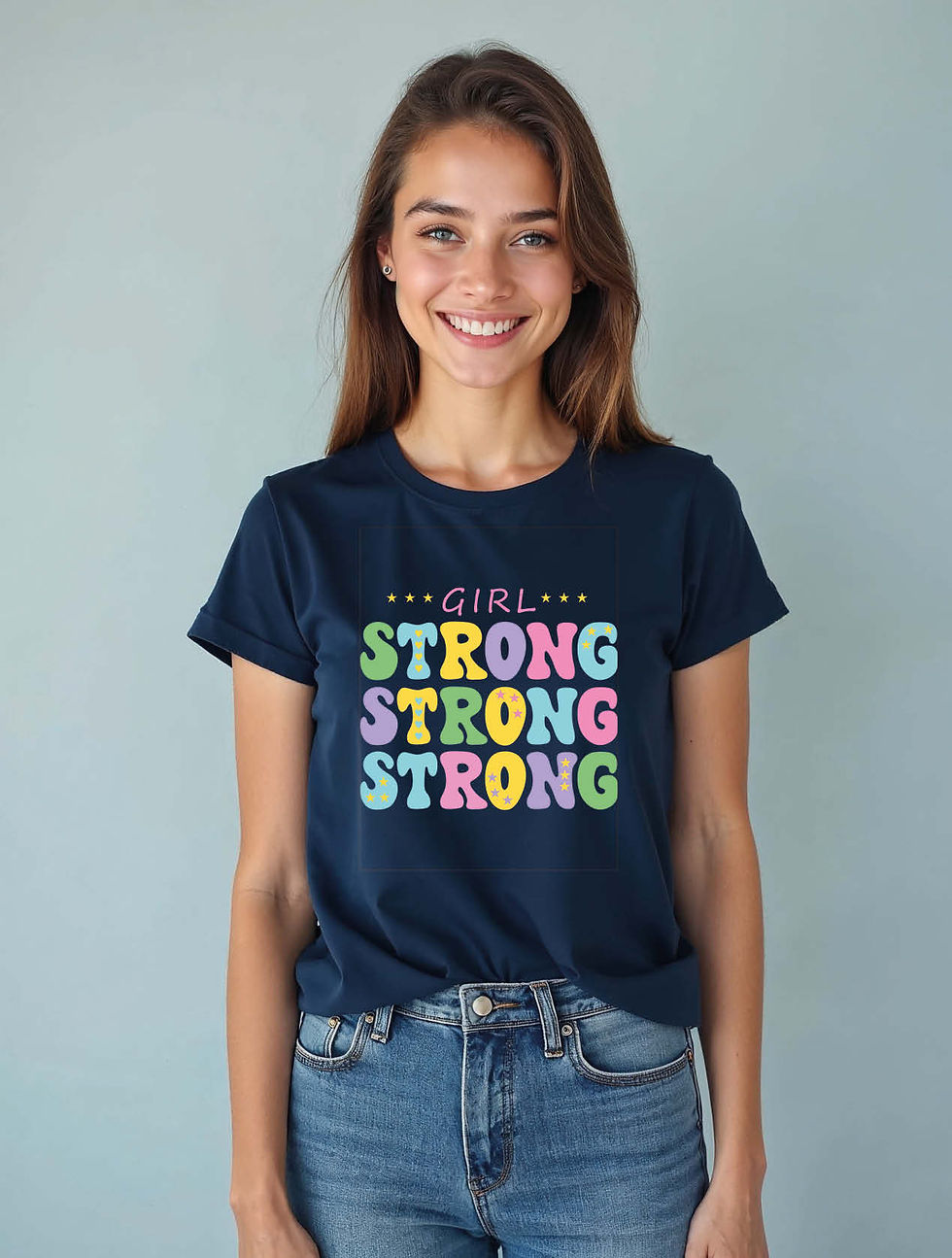 Thumbnail: girl strong Casual Women’s Printed Graphic Streetwear T-Shirt – Hot Deal