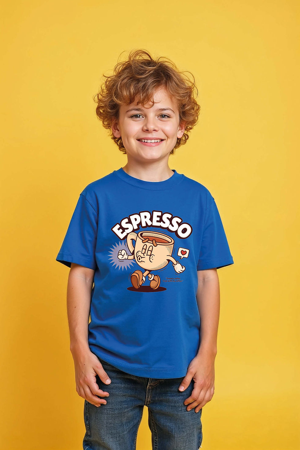 espresso Colorful Printed T-Shirt for Boys & Girls – Drawing Print Design tees