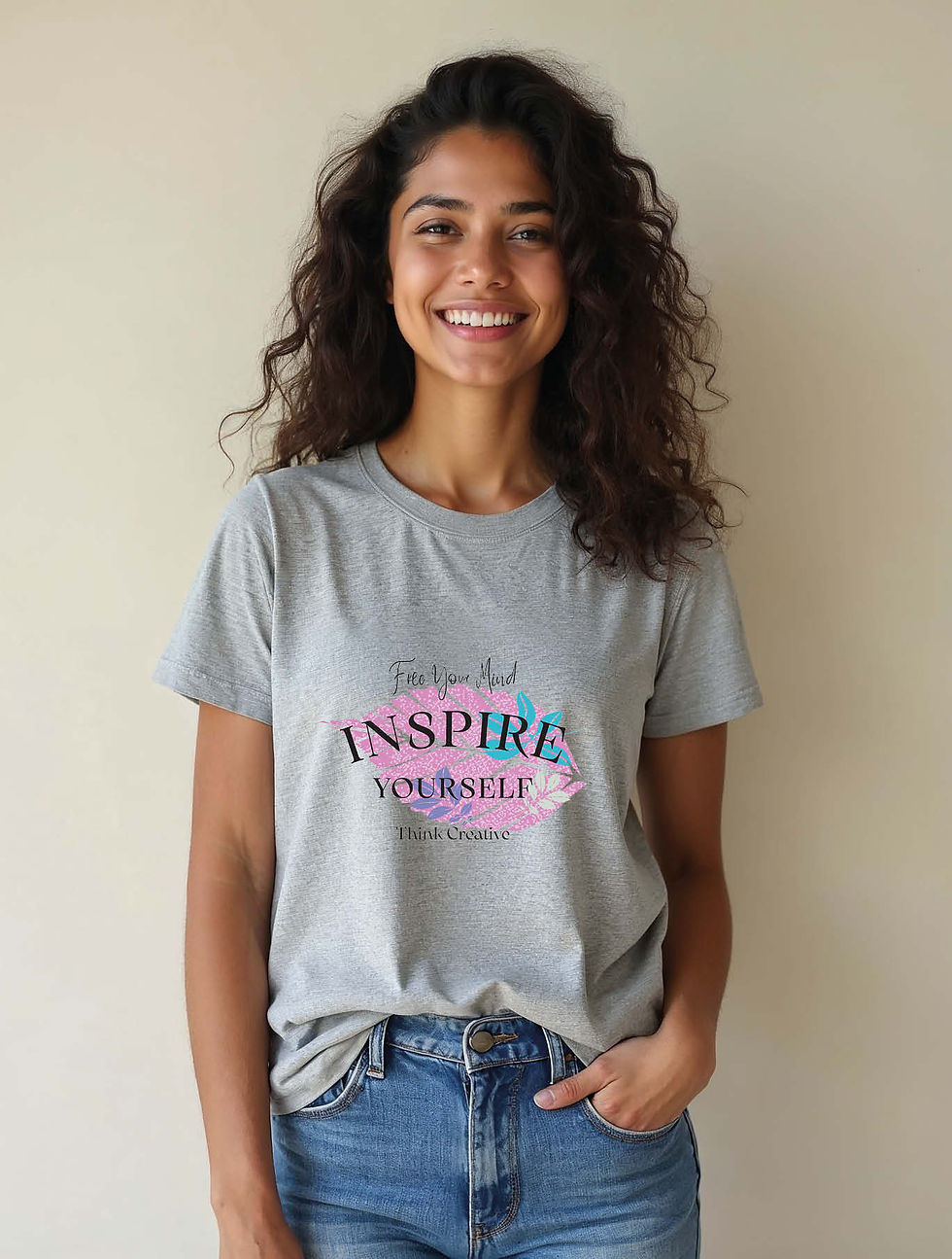 Thumbnail: Free your mind inspire yourself  Cool Women’s Quote T-Shirt – Hot Deal