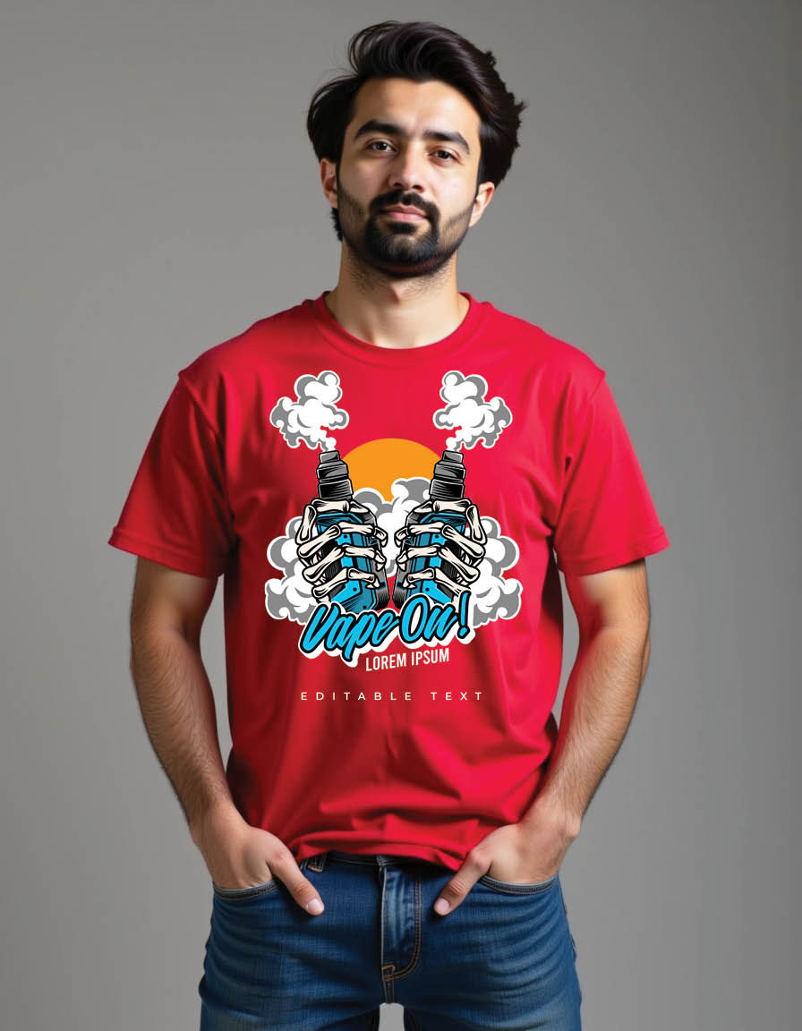 Thumbnail: vintage vape vector mens printed graphic t shirts