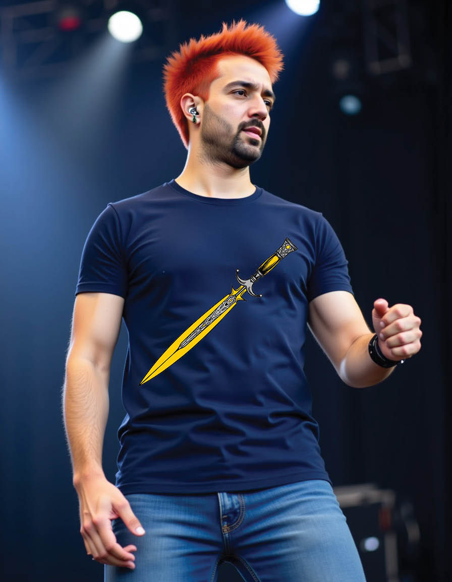 Thumbnail: fantasy magic dagger mens printed graphic t shirt