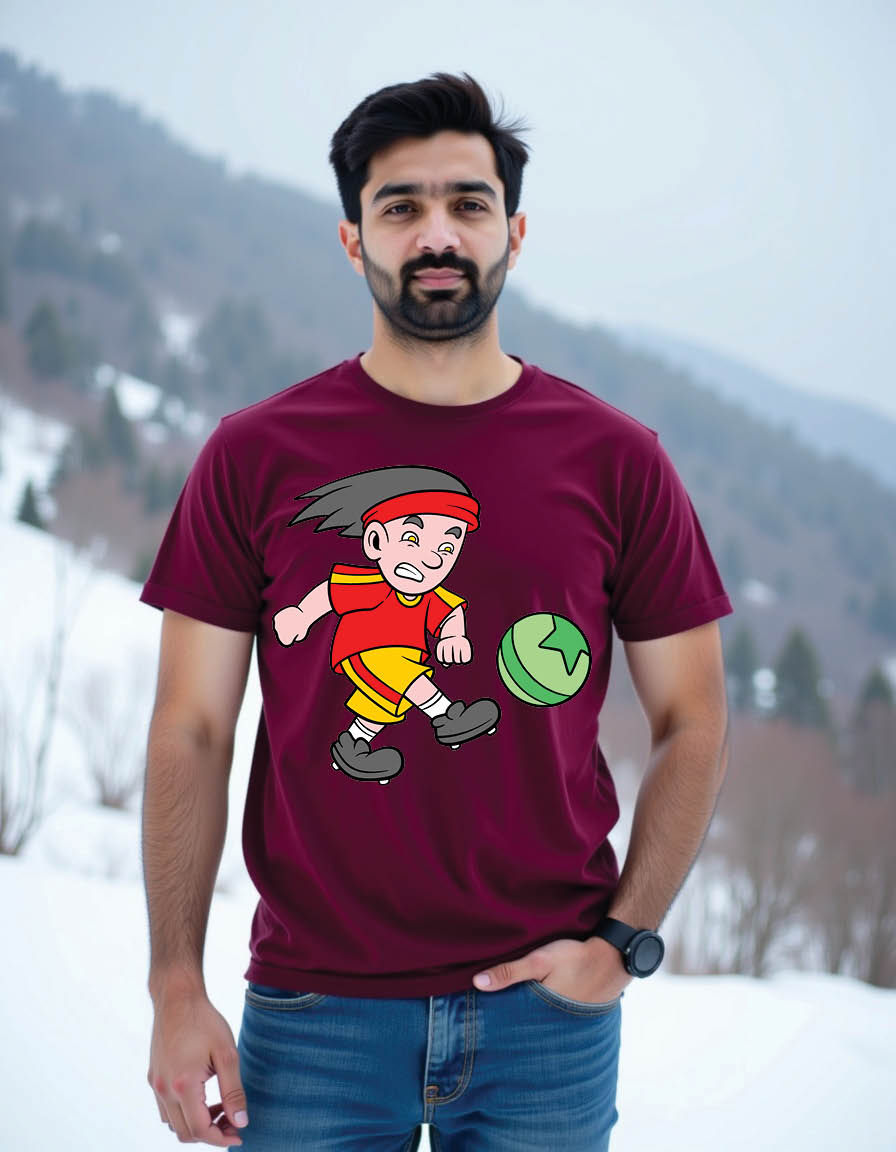 Thumbnail: football kids hand drawn style mens printed graphic t shirt