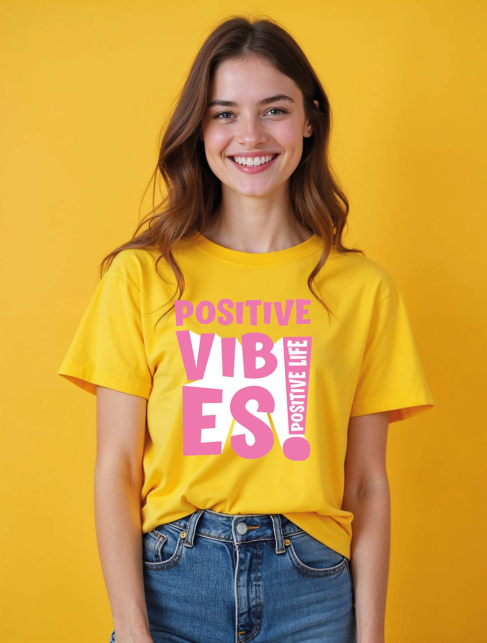Thumbnail: positive vibes positive life Casual Women’s Quote T-Shirt – Buy Now