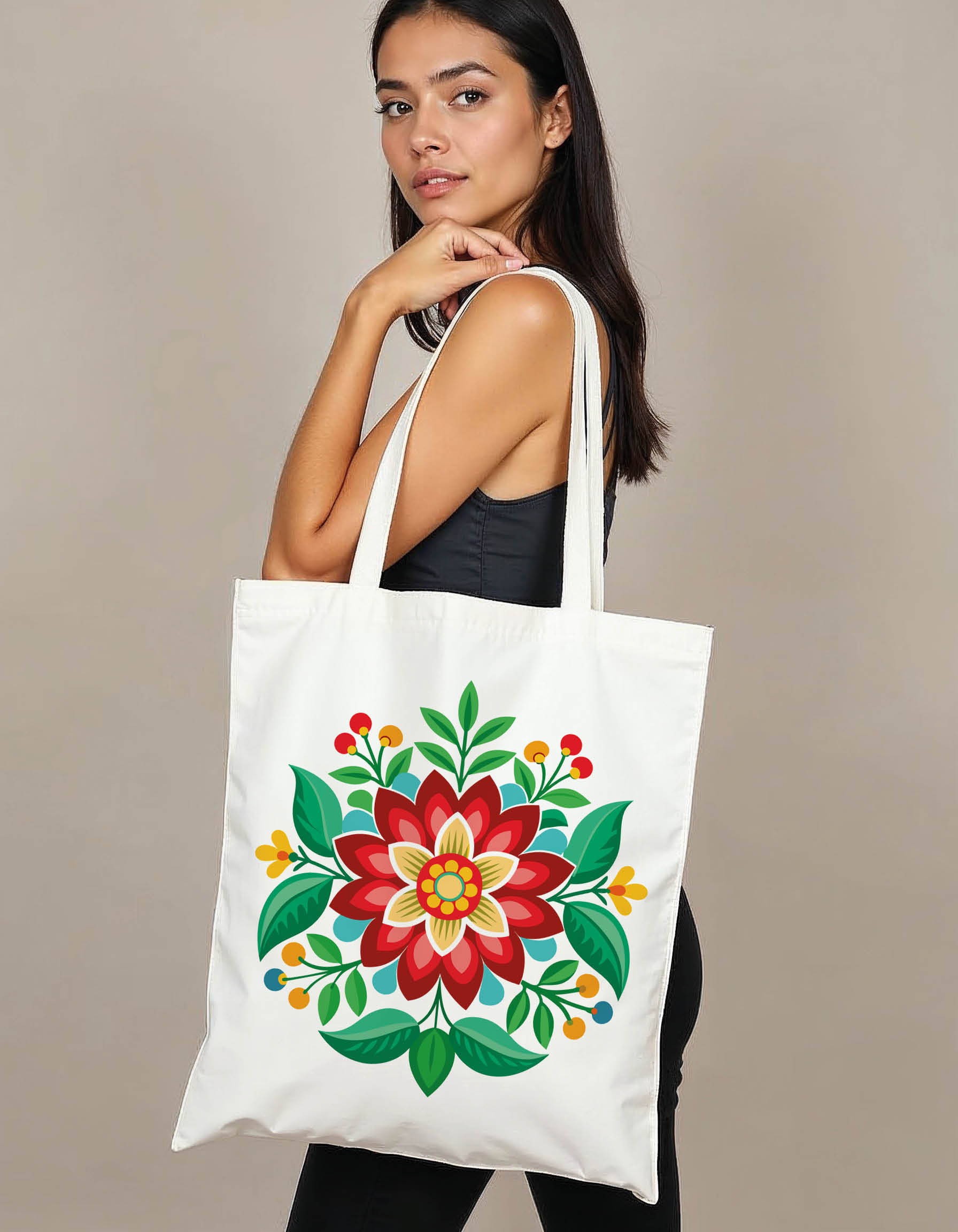 Positive Vibes Tote Printed Bag – Modern Artistic Design Premium Quality