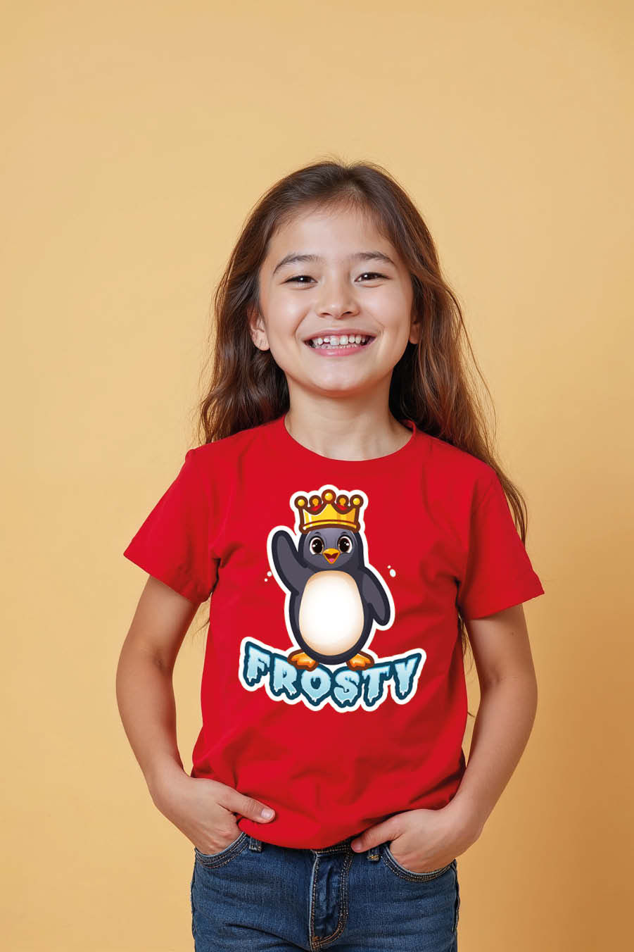 Thumbnail: Frosty Stylish Trendy Printed Tee for Kids – Quote Print Design for Boys & Girls