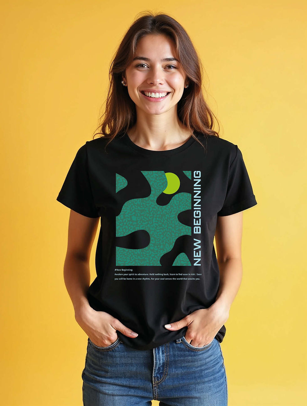 Thumbnail: new beginnings Casual Women’s printed graphic  T-Shirt