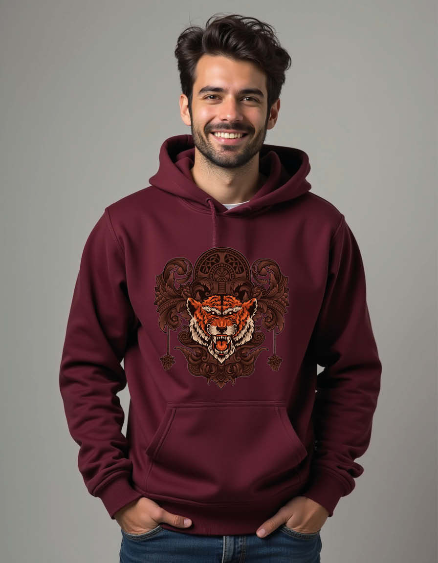 Thumbnail: tiger head Stylish Unisex Graphic Printed Hoodies for mens & womens