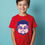 Thumbnail: Funny Goggled Face Graphic Tee for Kids Comfortable Casual Kids Printed T-Shirt