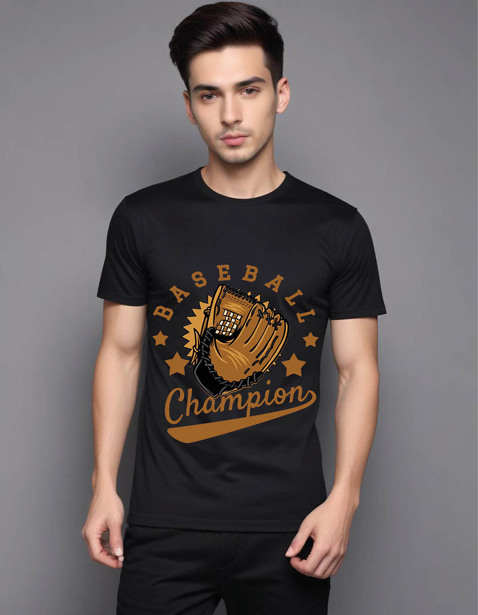 Thumbnail: baseball glove mens printed graphic t shirt