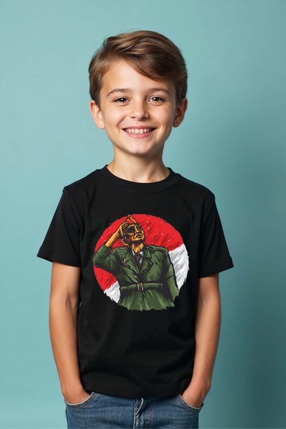 Thumbnail: Brave Soldier Graphic T-Shirt for Kids – Boys & Girls Casual Wear