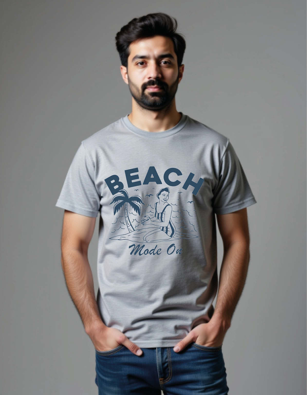 Beach Mood Printed T-Shirt for All Age