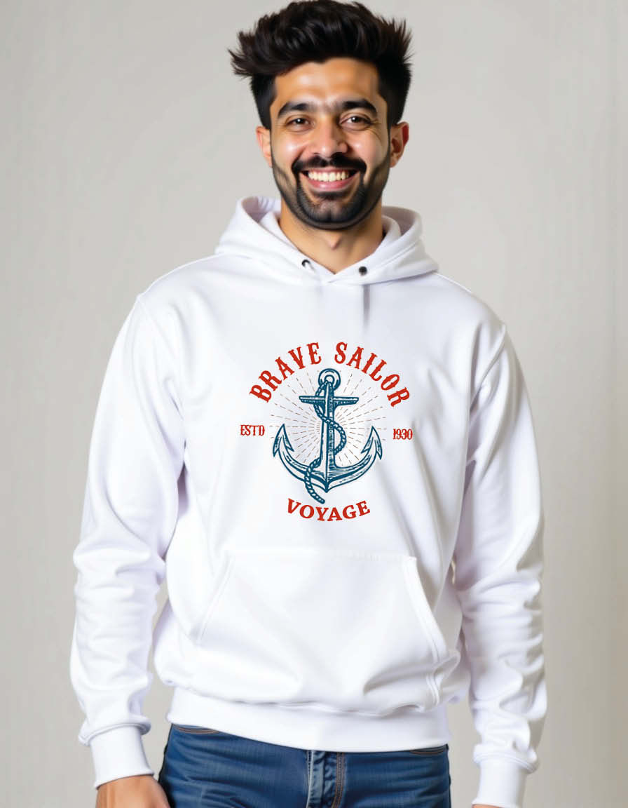 Thumbnail: brave sailor voyage Stylish Unisex Printed Graphic Hoodies For Men & Women