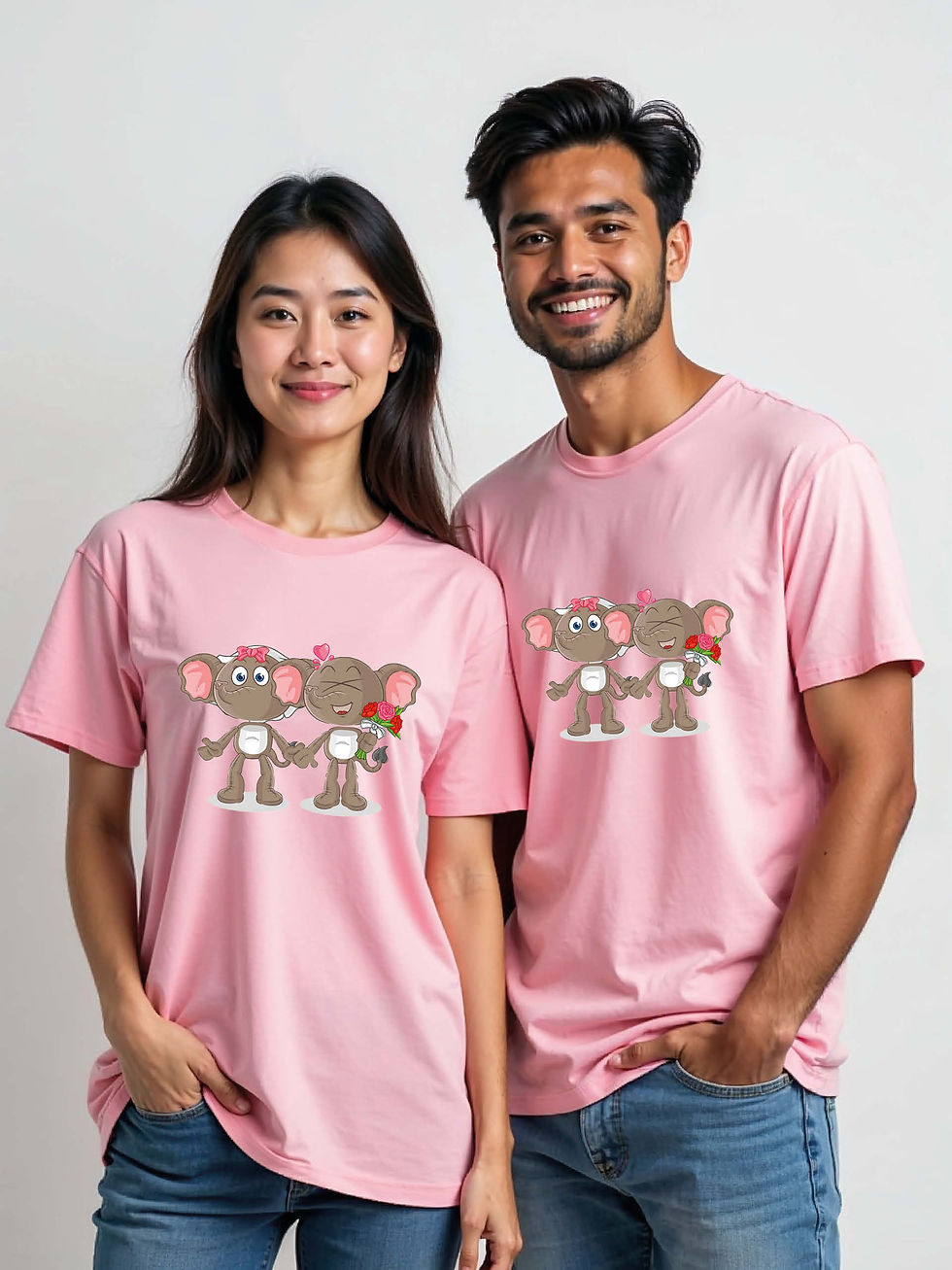 Thumbnail: Valentine’s Cartoon Couple T-Shirt Lovers Edition – Premium Quality