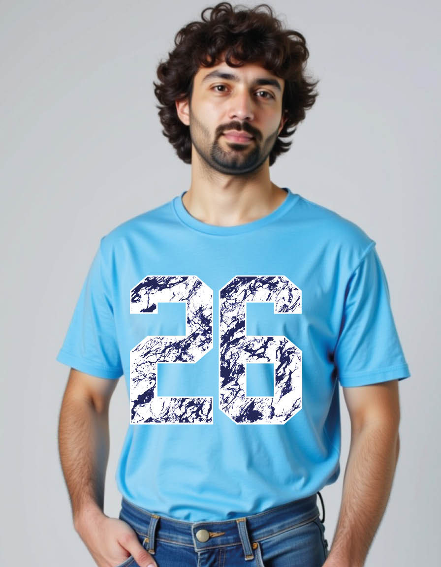 Thumbnail: number abstract texture vector mens printed graphic t shirt