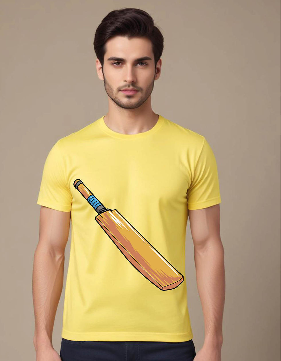 Thumbnail: cricket bat mens printed graphic t shirt