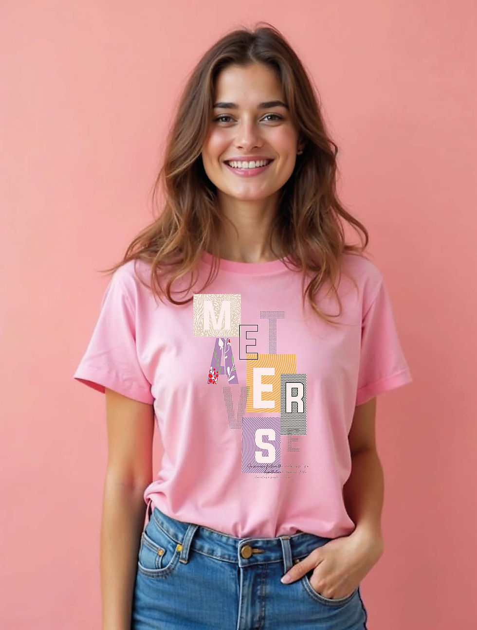 Thumbnail: Metaveerse Block Letter Graphic Stylish Women’s Graphic T-Shirt – Discount Offer