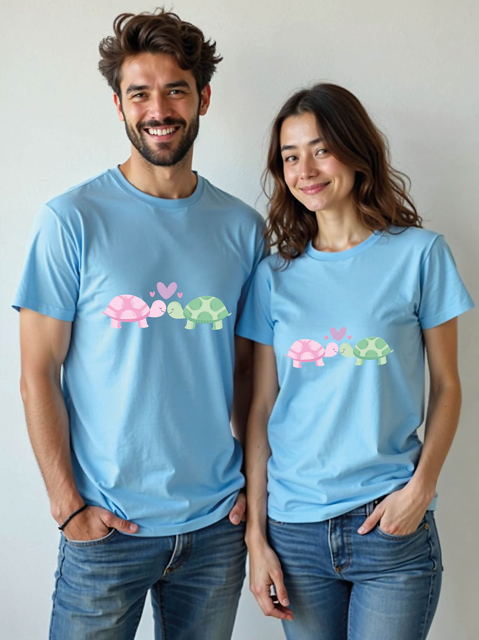 Thumbnail: Cute Cartoon Couple T-Shirt Lovers Edition – Premium Quality