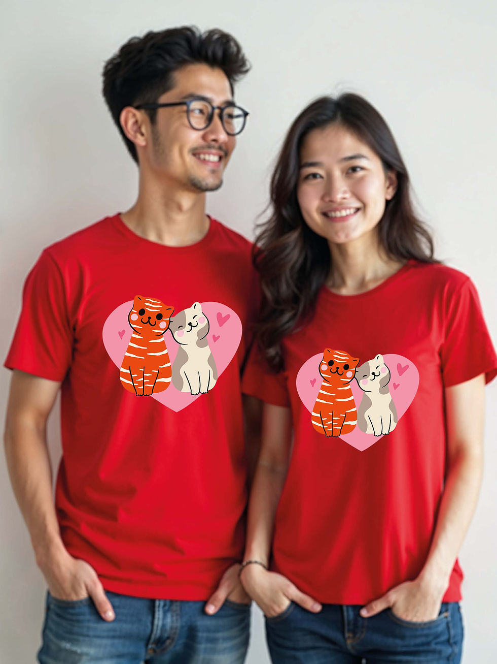 Thumbnail: Trendy Cartoon Couple Matching Tee Lovers Edition – Fast Delivery