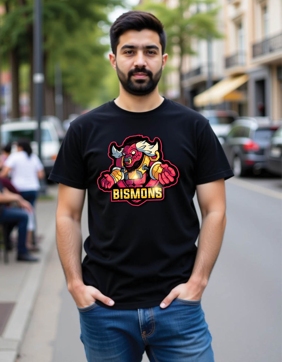 Thumbnail: bismons mens printed graphic t shirts