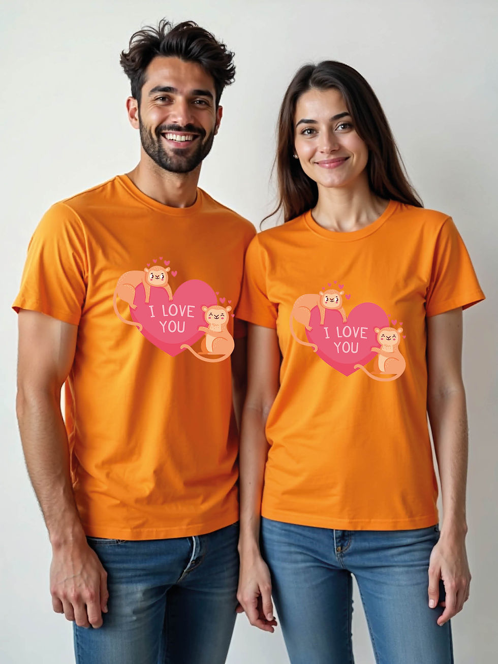 Thumbnail: Cute Cartoon Couple Matching Tee Lovers Edition – Shop Now