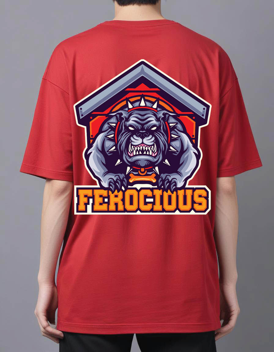 Thumbnail: angry bulldog Mens Oversized Printed T shirt