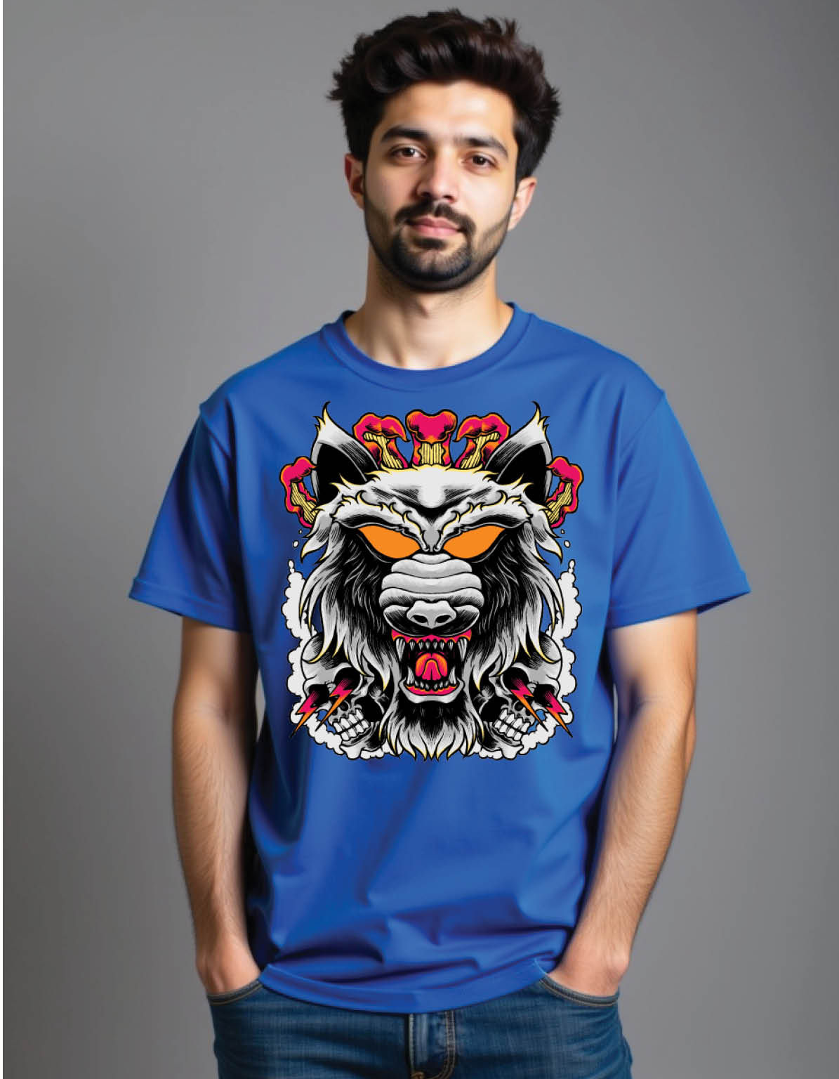 dark wolf mens printed graphic t shirts