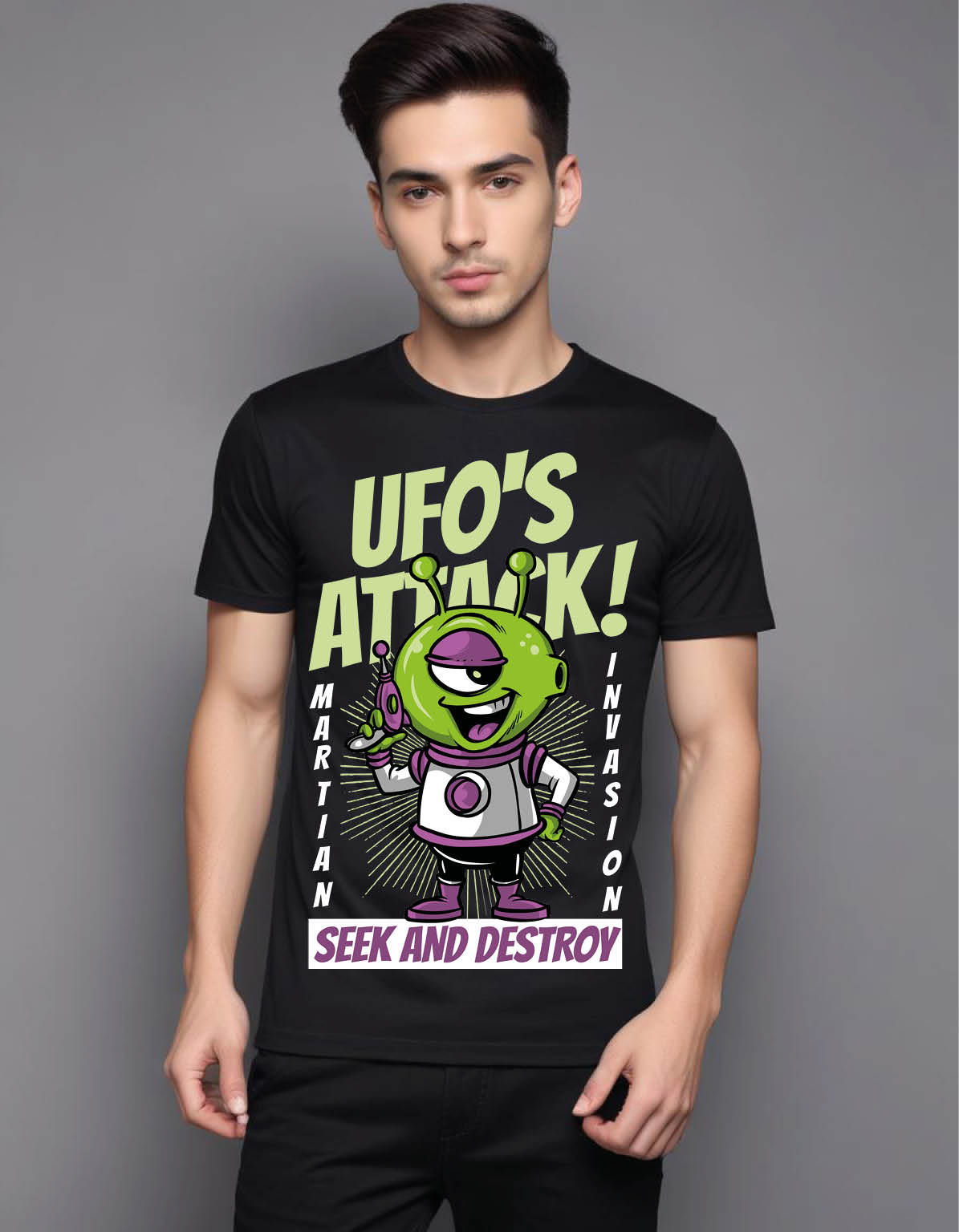 seek destroy mens printed graphic t shirt
