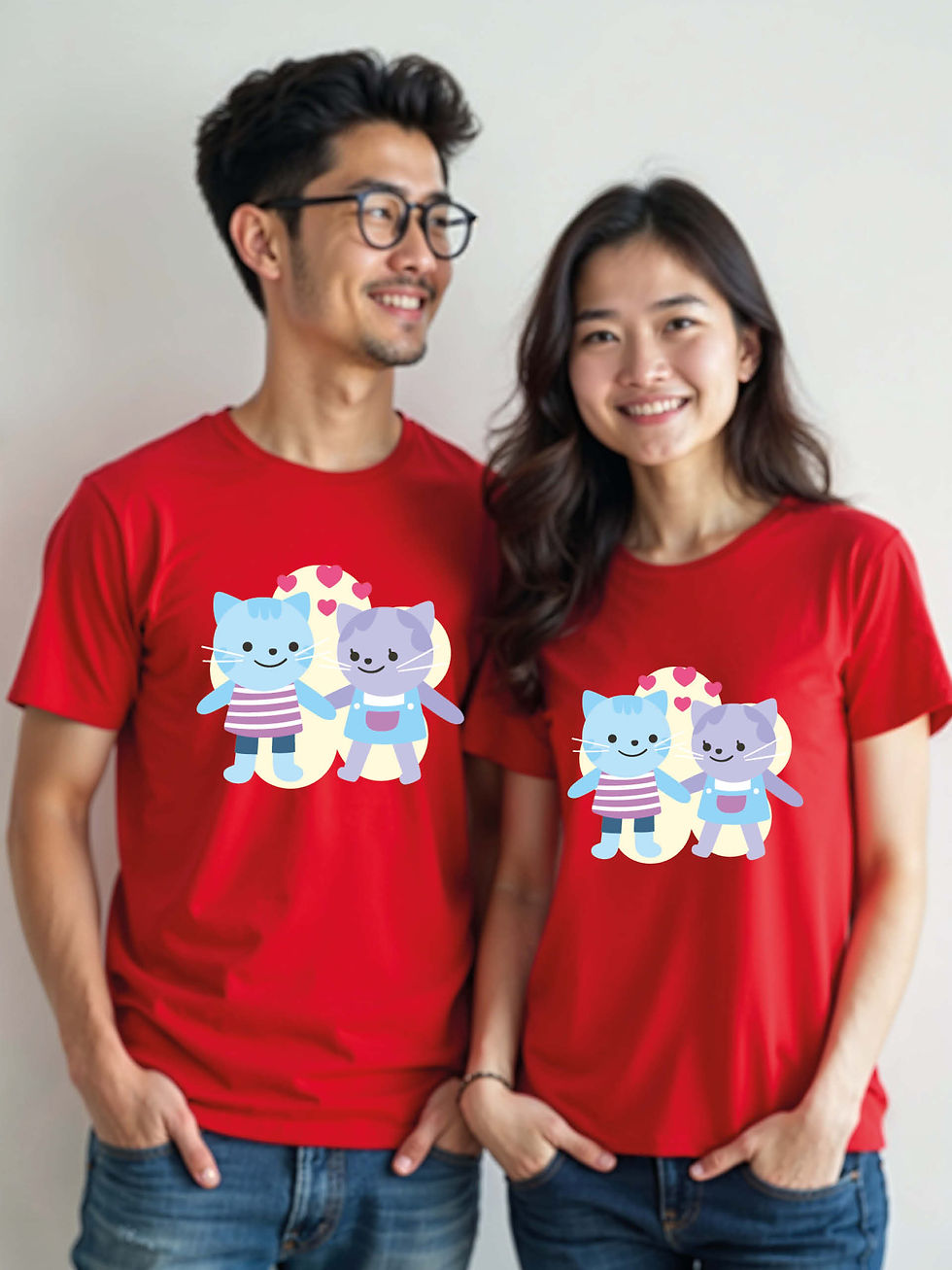 Thumbnail: Anniversary Cartoon Couple Matching Tee Lovers Edition – Best Price