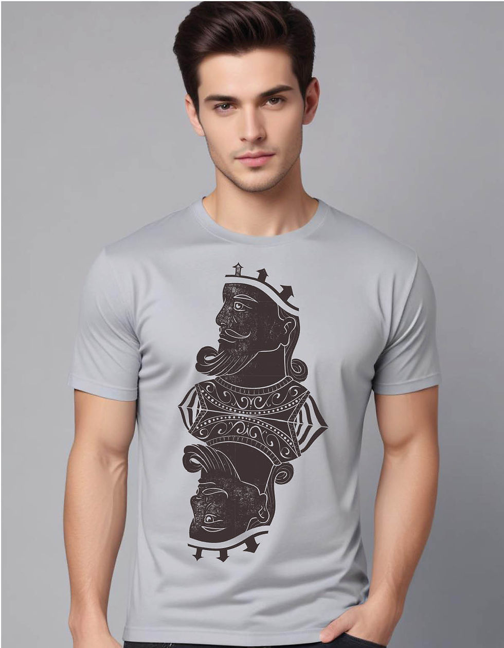Thumbnail: im your king gambler card mens printed graphic t shirt