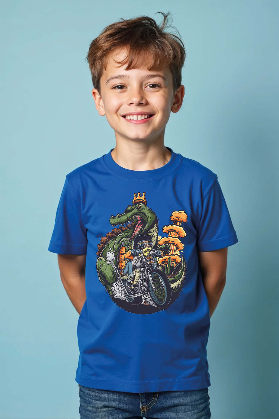Thumbnail: Dragon Rider Adventure Graphic T-Shirt for Kids – Cool Tee for Boys and Girls