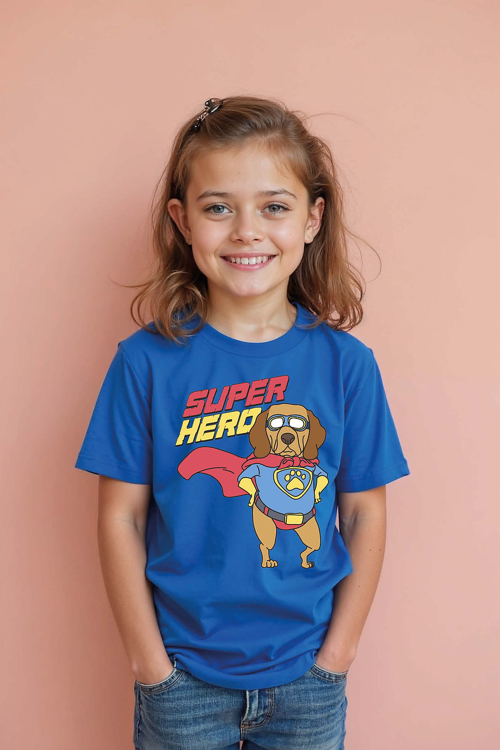 Thumbnail: Supr Hero Cartoon Cute Kids Printed T-Shirt – Quote Print Design for Boys